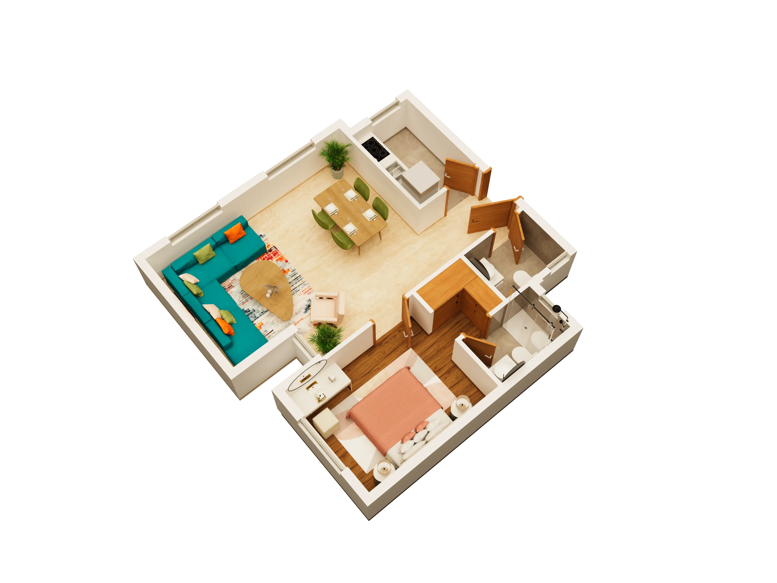 Plan F2 – Résidence La Perle de Tanger
