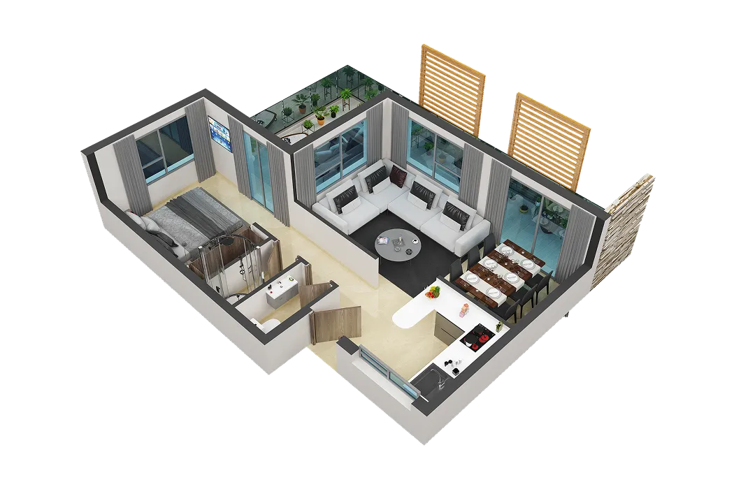Appartement F2 – Résidence Vague Bleue de Bouznika