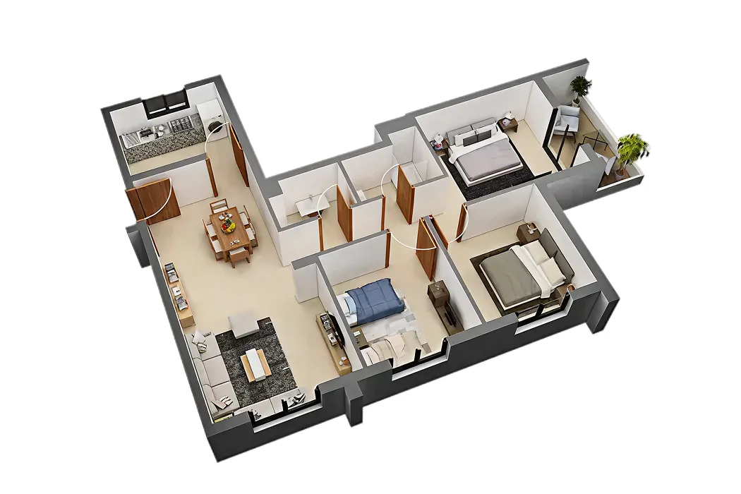Plan F4 – Résidence Tanger Beach