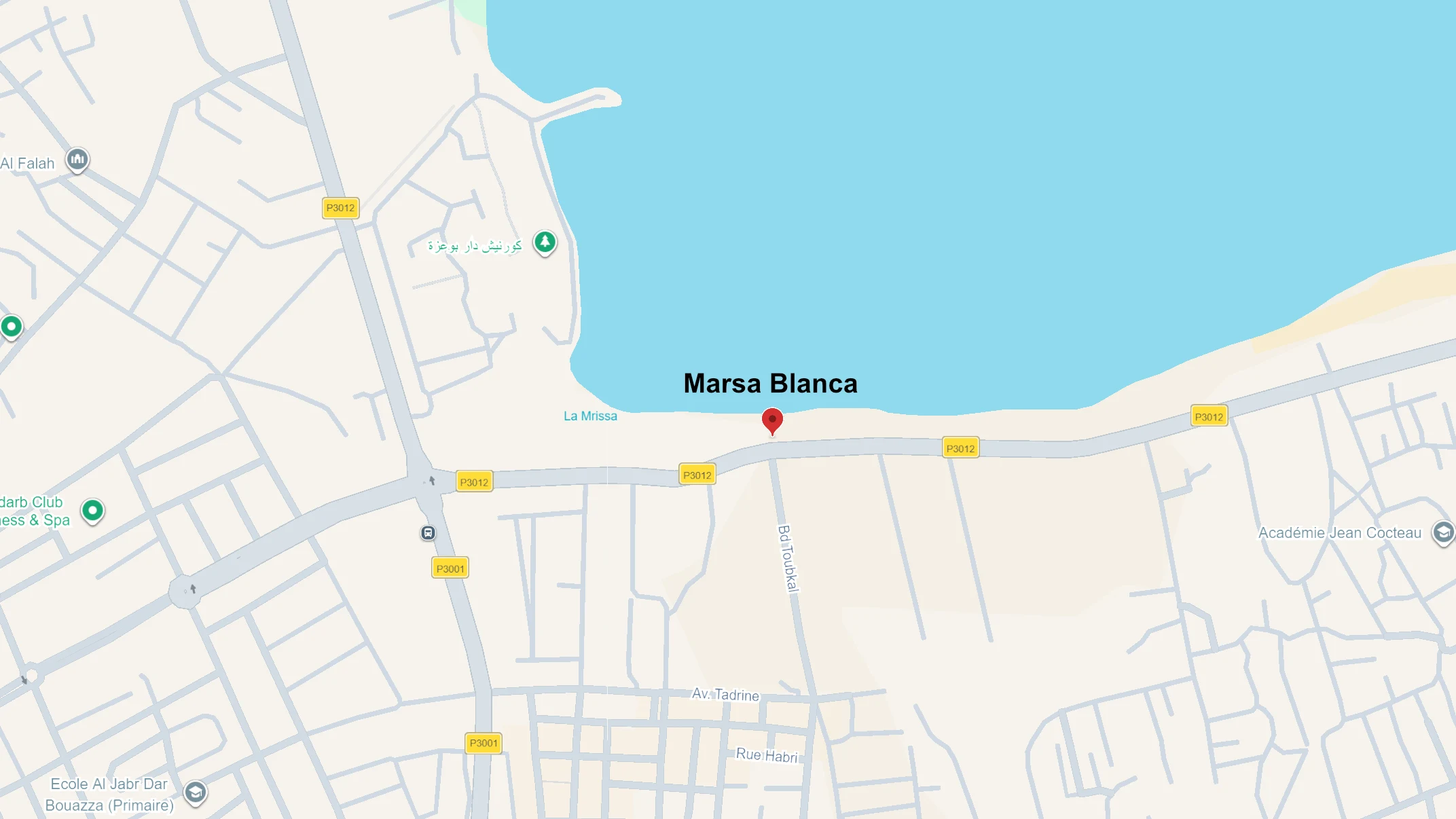 Plan de situation résidence Marsa Blanca – Dar Bouazza, Casablanca