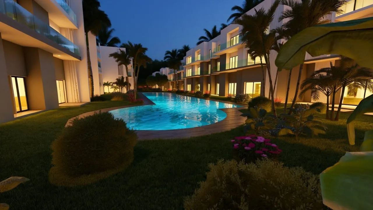 Vue perspective résidence Marsa Blanca – appartements haut standing