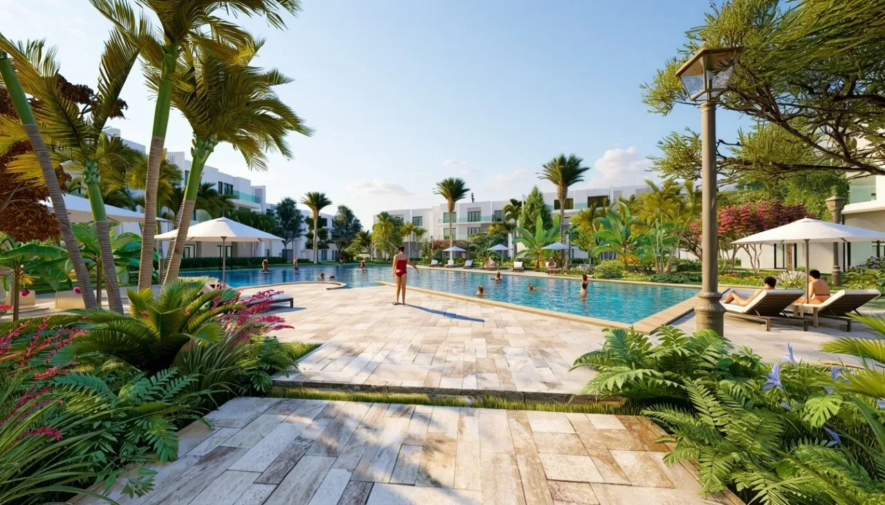 Vue perspective résidence Marsa Blanca – appartements haut standing