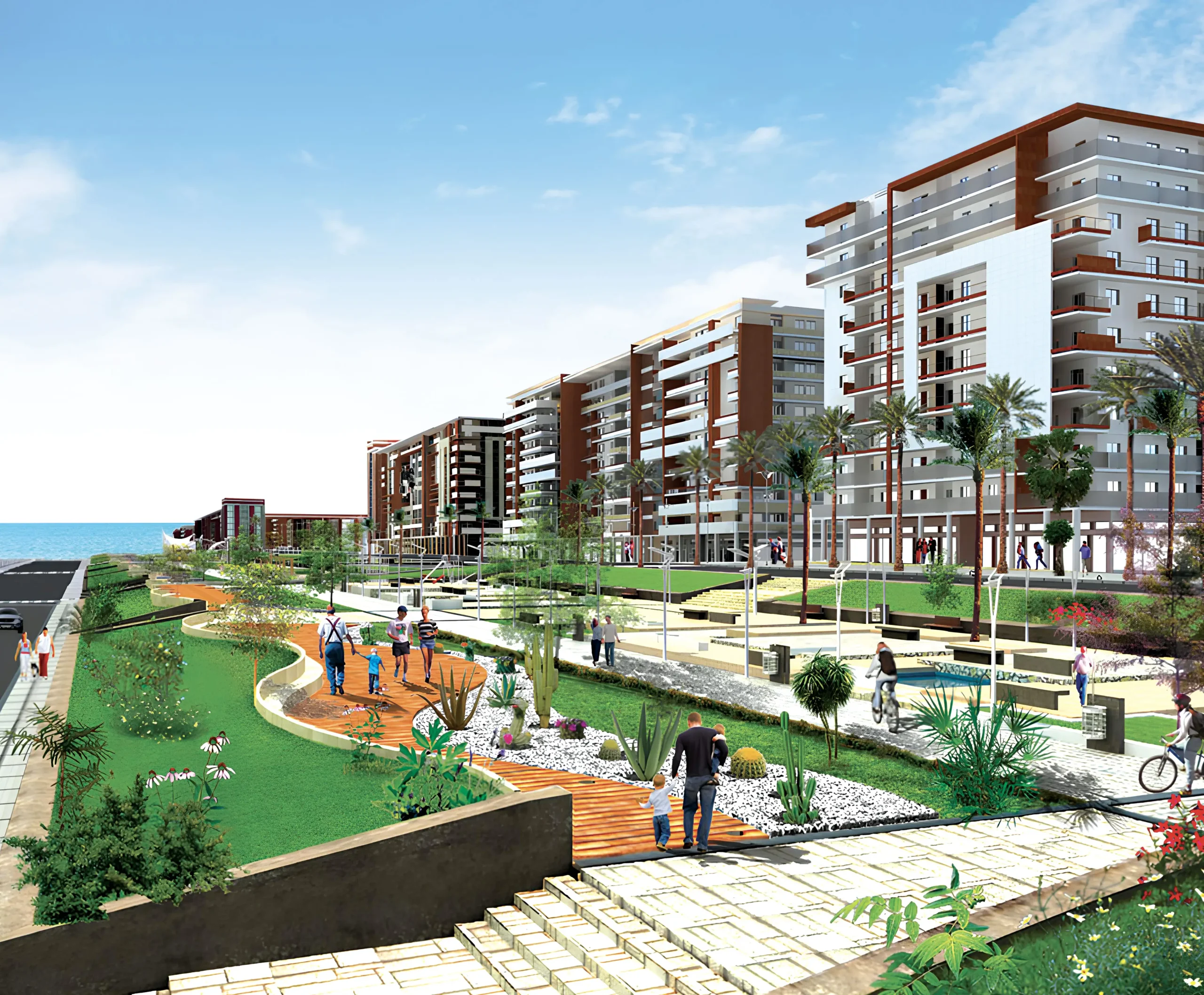 Vue perspective nouvelle phase résidence Islane Agadir