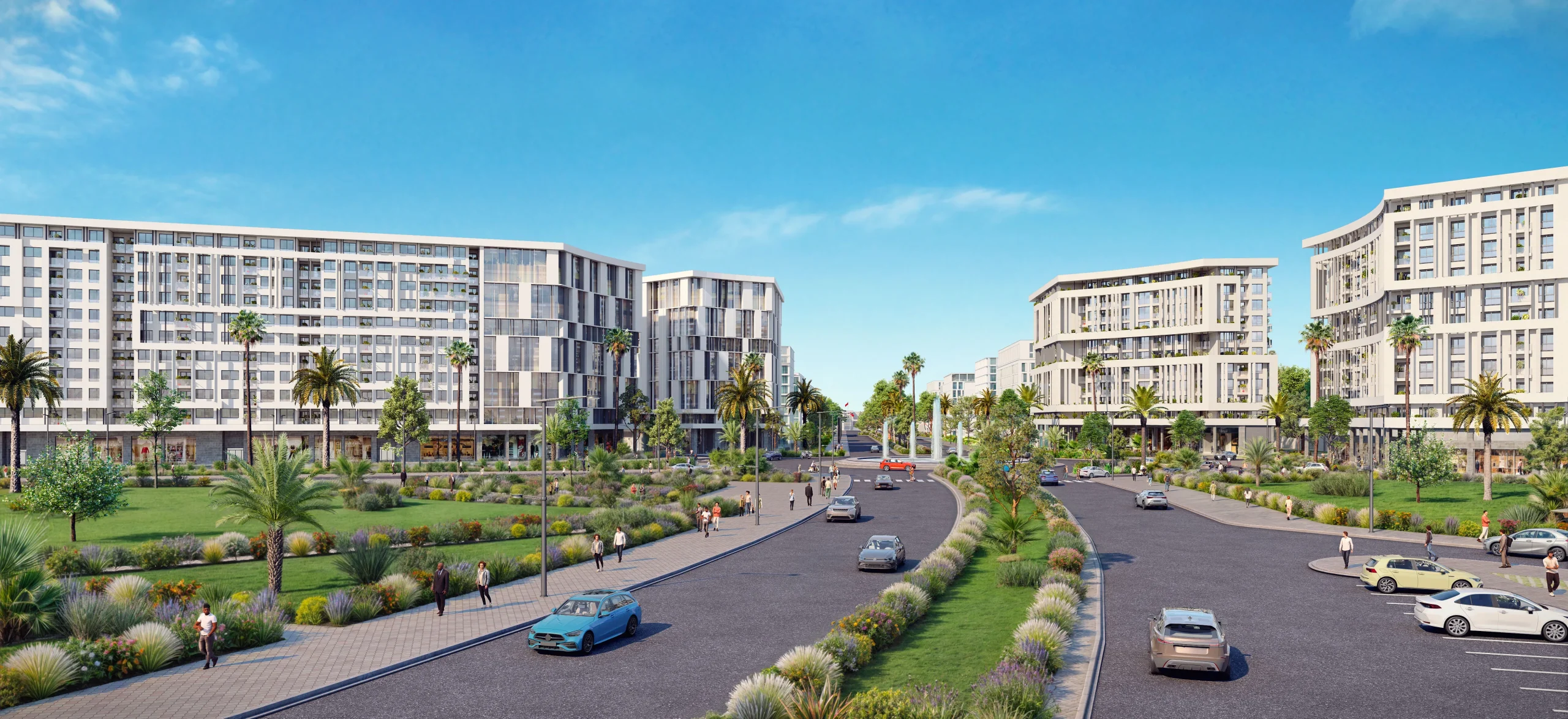 Résidences modernes et boulevard paysager à Oujda City Center par Coralia Premium